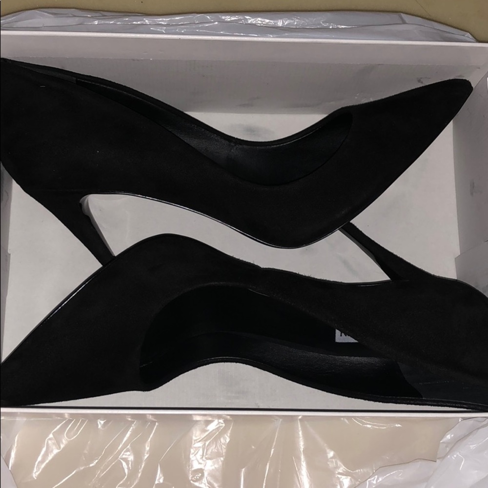 Daisie Black Suede Steve Madden Pointy Heels